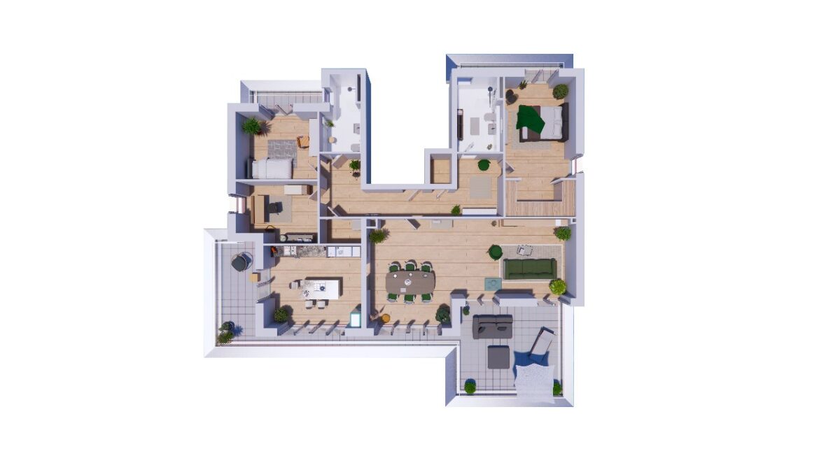 JA, zur exklusiven Neubau-Penthouse-Mietwohnung mit unverbaubarem Weitblick ins Grüne! – Bild: 29214
